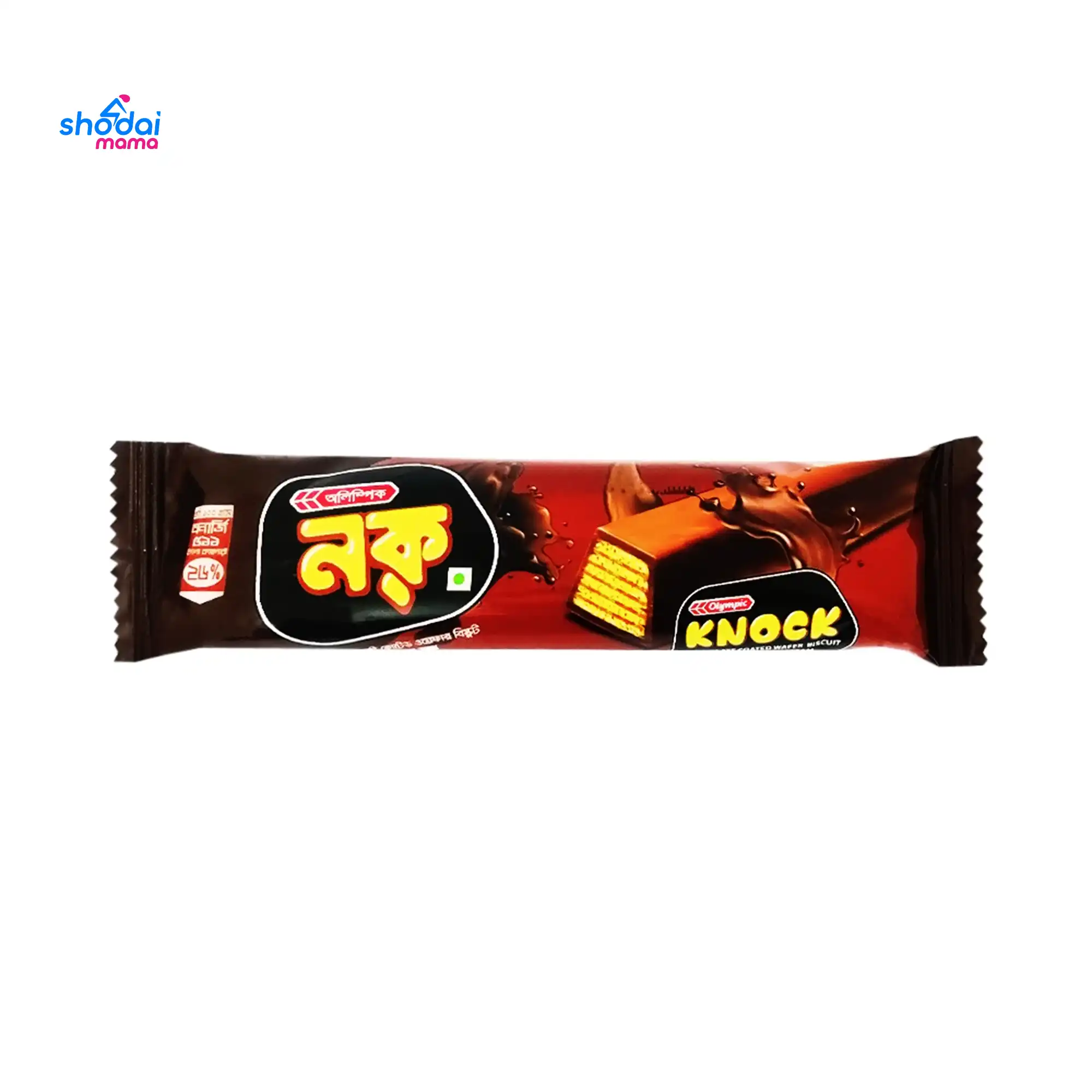 Olympic Knock Chocolate Coated Wafer Biscuits 25gm